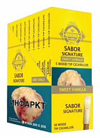  Sabor Signature Wood  5 Tip Cigarillos Sweet Vanilla